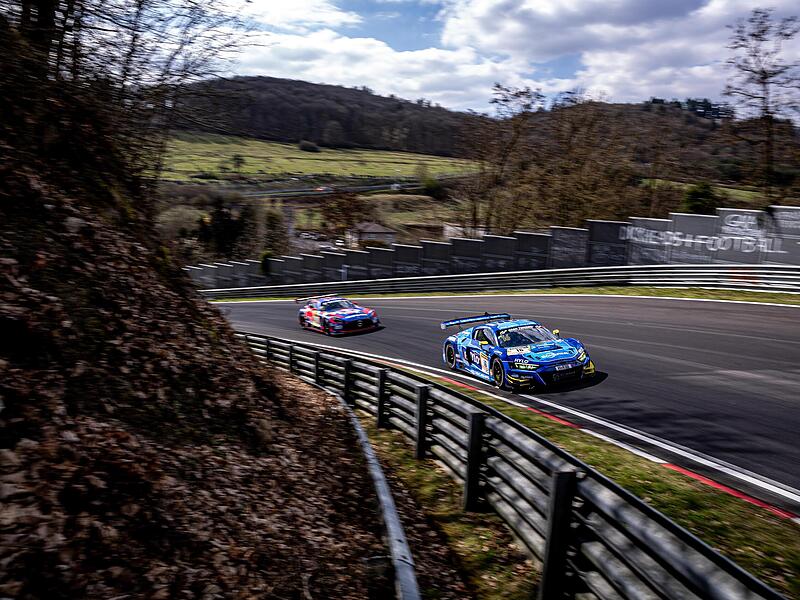 Christopher Haase hielt sich im Scherer-Audi #16 f&uuml;r lange Zeit Max Verstappen vom Leib.