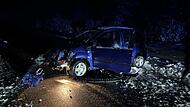 Unfall B85 Richtung Förtschendorf Glatte Fahrbahn