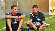 Das starke Duo bei der SG Michelau/Schw&uuml;rbitz: Trainer Dustin Kr&auml;mer (links) und Patrick Schwesinger.
