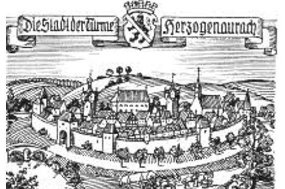 Der Herzogenauracher Galgen stand außerhalb der Stadt - eventuell auf dem Hügel im Hintergrund.