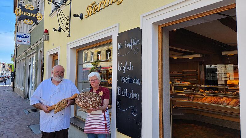 Michael Kerling mit seiner Frau Christine  in der B&auml;ckerei in der Oberen K&ouml;nigstra&szlig;e in Bamberg.