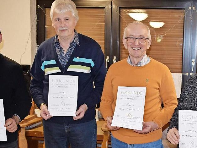 Die f&uuml;r langj&auml;hrige Zugeh&ouml;rigkeit geehrten Mitglieder.