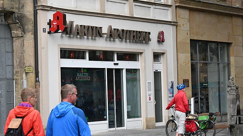 Seit Sommer 2022 ist die Bamberger Martin-Apotheke dauerhaft geschlossen. Im Erdgeschoss des Hauses soll bald ein gastronomisches Konzept umgesetzt werden.