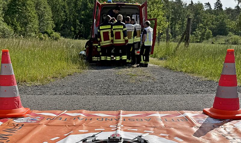 Waldbrand-Gro&szlig;lage am Sambach