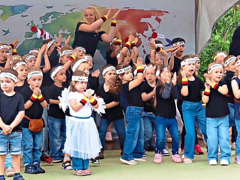 Das Programm beim Sommerfest des Kindergartens Modschiedel machte den Kindern sichtlich Spa&szlig;.Roland Dietz