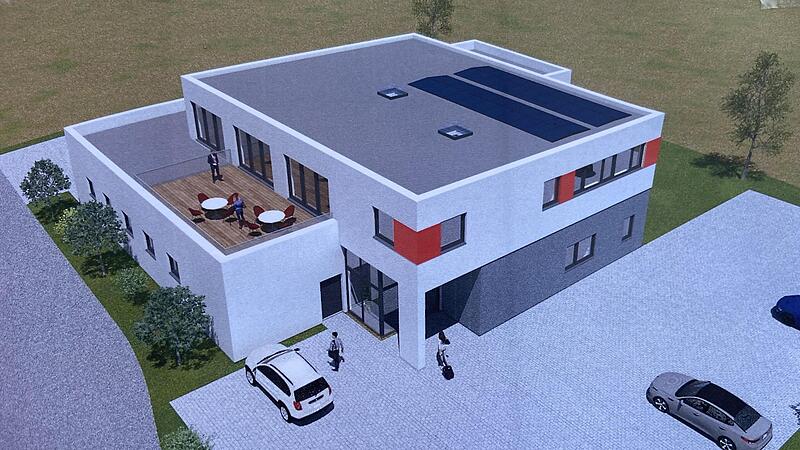 So soll das Geb&auml;ude aussehen, wenn es fertig ist. Schlafr&auml;ume, Platz f&uuml;r diverse Einheiten, kurzum: eine Verbesserung zu heute.