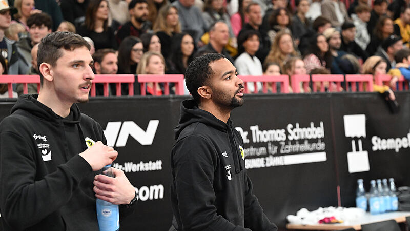 Auf den Einsatz von  Moritz Plescher (links) nach langwieriger Verletzung hofft man beim BBC am Samstag gegen die RheinStars K&ouml;ln. Dagegen wird der aus Nord-Mazedonien gekommene US-Aufbau-und Fl&uuml;gelspieler  Kyle Sturdivant sein Deb&uuml;t im Bayreuther Dress geben.