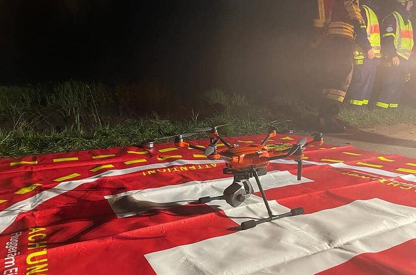 Vermisstensuche mit einer Drohne.Forchheim & Fränkische Schweiz