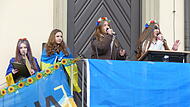 Demo für die Ukraine auf dem Maxplatz in Bamberg