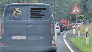 Baustelle auf B286 bei Bad Brückenau: Sperrung und Stau Baustelle auf B286 bei Bad Brückenau: Sperrung und Stau