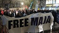 Proteste gegen Verurteilung von Maja T. in Berlin