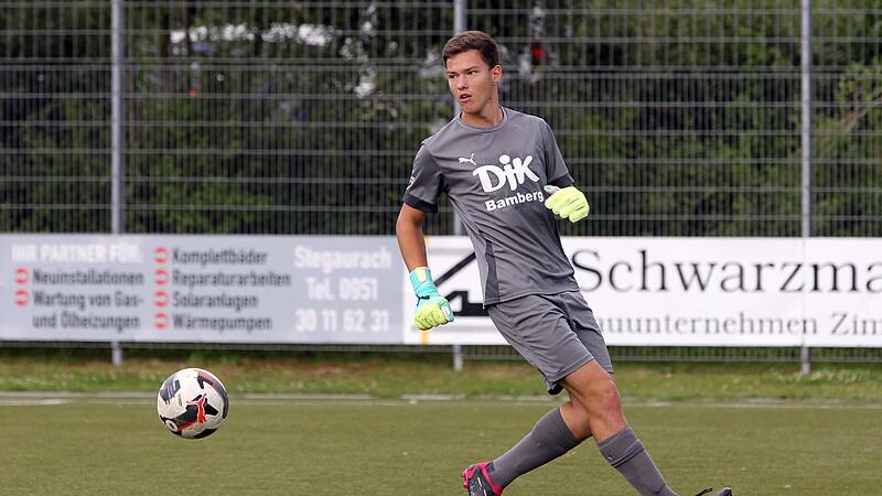 DJK-Torwart Kilian Wagner erhielt nach seiner starken Leistung in Gro&szlig;bardorf ein Sonderlob  von Trainer Carsten N&uuml;&szlig;lein.