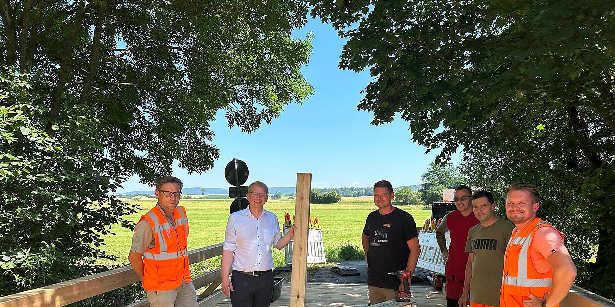 Cyclists can once again safely cross the Red Main River.