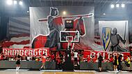 Bamberger Reiter gegen Oldenburger Ritter – mit dem besseren Ende für den Reiter. Die bislang vorletzte Großchoreografie der Sektion Südblock zum dritten Finalspiel 2017 zwischen Bamberg und Oldenburg.