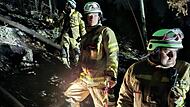 Tag und Nacht im Einsatz: Kronacher Feuerwehrleute.