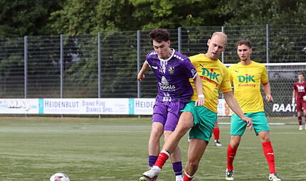 Jonah Schildbach (links) und der FC Eintracht Bamberg absolvieren in Burgebrach ihr vorletztes Testspiel.