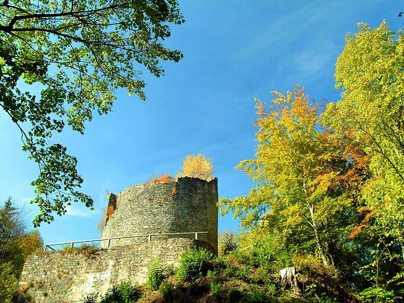 Die Burg Nordeck wurde 1525 im Bauernaufstand zerst&ouml;rt. Heute k&uuml;ndet ihre Ruine von kriegerischen Zeiten.