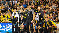 Anel Mahmutefendic (hier im Pokal gegen Balingen) durfte sich über einen Testspiel-Sieg freuen.