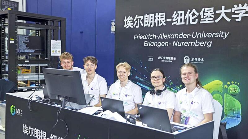 Das Team beim Wettbewerb.