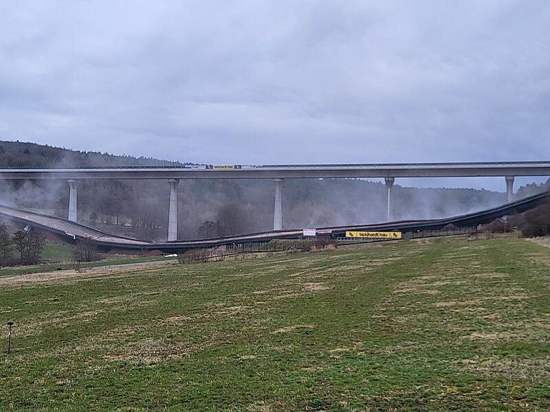 Thalaubachtalbr&uuml;cke gesprengt