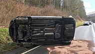 Imsweiler: Nach missglücktem Überholmanöver schwerverletzt Autounfall auf der Bundesstraße 48 zwischen Imsweiler und Schweisweiler durch Überolmanöver.