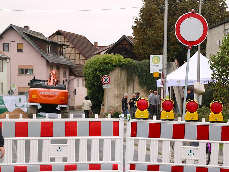Am 8. Oktober wurde die Straße in Dieburg gesperrt.