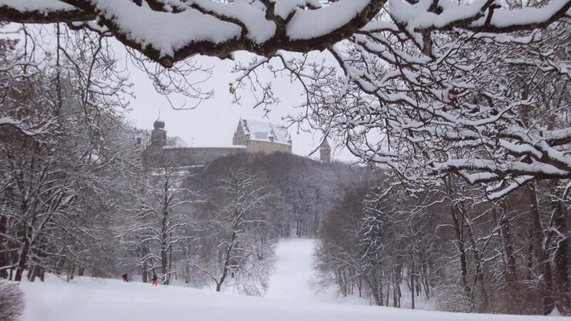 Der Winter 2010 bescherte Coburg eine ausgesprochen  seltene Winterlandschaft zum Fest.