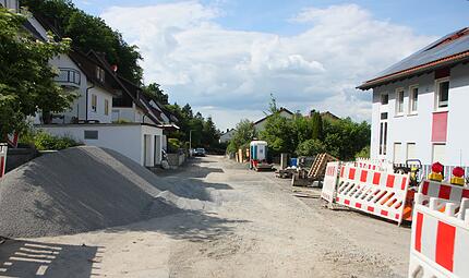 Die Baustelle am J&auml;gergarten in Ma&szlig;bach ist nun in Bauphase zwei.