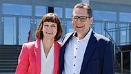 Verena und Stefan Schraner bei der Verkündung der Gesellschafterübernahme im Mai 2023.