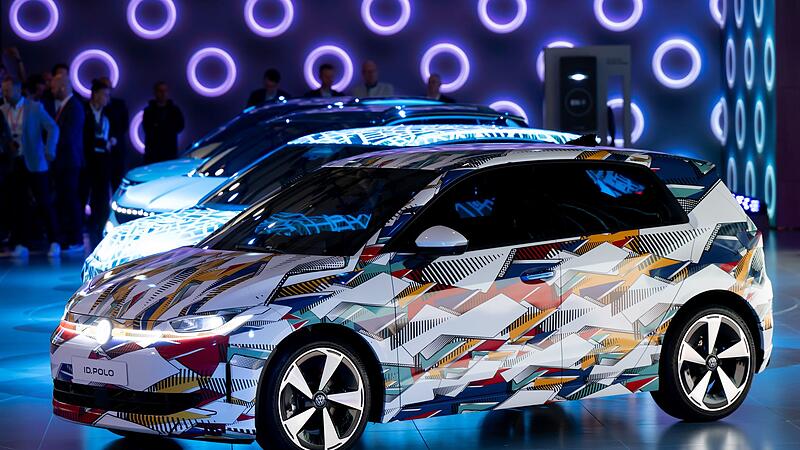 ID.Polo von VW steht vor Beginn der IAA auf der Bühne