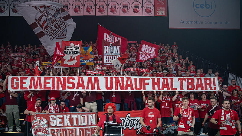 "Gemeinsam unaufhaltbar": Die Unterst&uuml;tzung der Bamberger Fans war einmal mehr beachtlich.