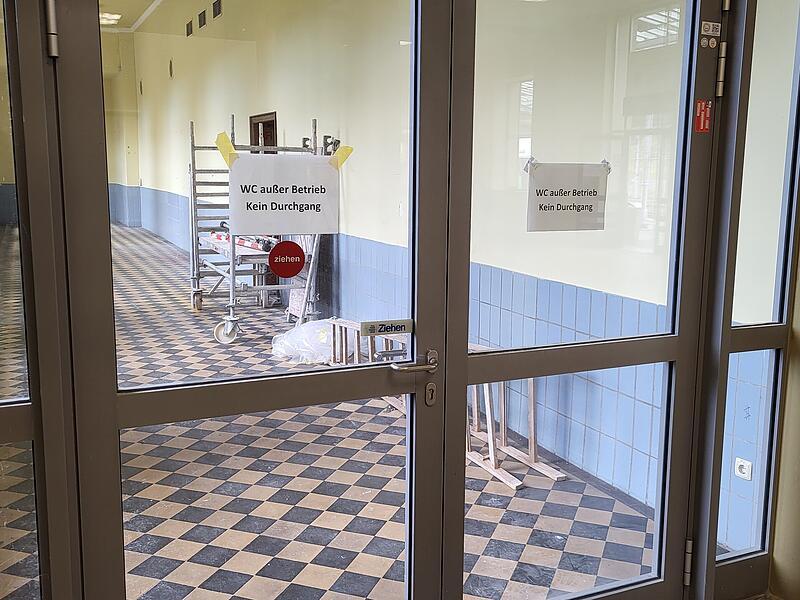Seit einiger Zeit nicht nutzbar: die Toiletten. Das soll sich 2025 ändern. Seit einiger Zeit nicht nutzbar: die Toiletten.