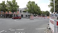 Noch fahren hier die Autos: Ab Montag, 15. August, wird der Kreisverkehr am Paradeplatz komplett gesperrt.Forchheim & Fränkische Schweiz