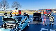 Vier Personen wurden bei einem Verkehrsunfall an dieser Kreuzung verletzt. Vier Personen wurden bei einem Verkehrsunfall an dieser Kreuzung verletzt.