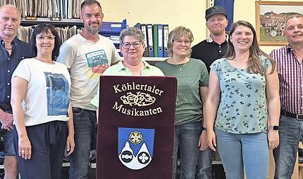 Der neue Vorstand der K&ouml;hlertaler Musikanten.