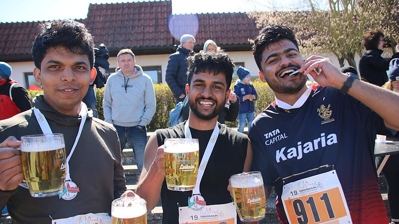 Strahlender Sonnenschein, aber nur niedrige Plusgrade erwartete die Läufer beim 19. Obermain-Marathon rund um Bad Staffelstein. Die Marathon-Strecke führte wieder an den beiden Wahrzeichen der Kurstadt, dem Kloster Banz und der Basilika Vierzehnheiligen vorbei.