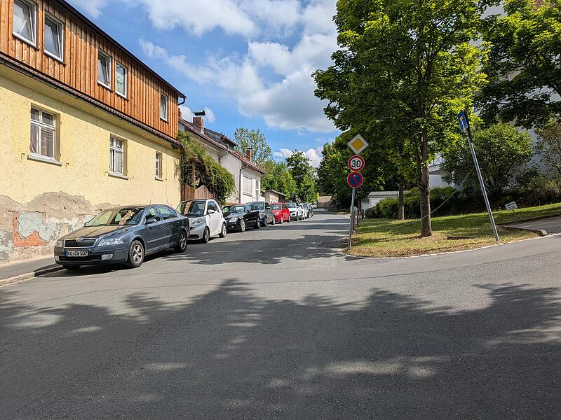 Aufnahme der Karl-Jung-Straße in Kulmbach