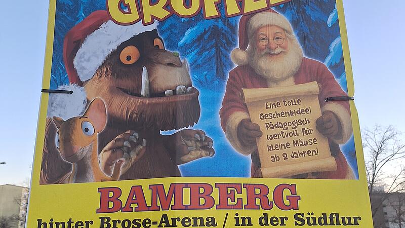 In Stadt und Landkreis Bamberg wird derzeit intensiv für die „Grüffelo“-Aufführung in Bamberg geworben.