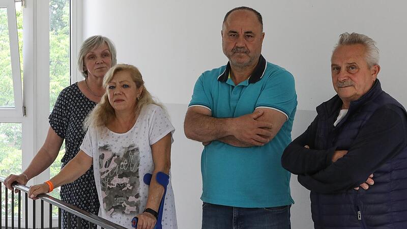 Vier der Mieter an der Regnitzstra&szlig;e, die ihrem &Auml;rger mehr und mehr Luft machen (von links): Hildegard Fischer, Waltraud Limbrunner, Bilal Basic  und Yalcin Demir,Forchheim & Fr&auml;nkische Schweiz