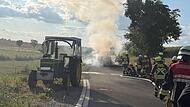 Burgebrach: Mehrere Feuerwehren zu Anh&auml;nger-Brand alarmiert