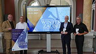 Kurdirektor Sebastian Dresbach, Veranstaltungs-Leiter Bruno Heynen, OB Dirk Vogel und Leiter des Bereichs Kultur und Event Thomas Lutz.