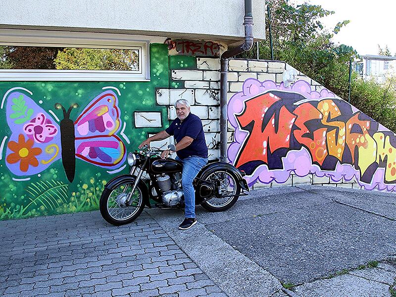 Die Graffiti-Aktion am Jugendtreff Ebern ist gelungen.