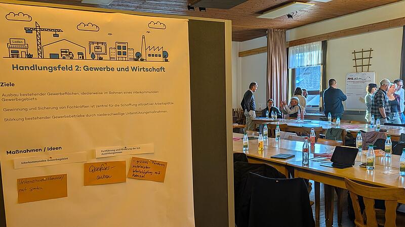 Auftaktveranstaltung f&uuml;r das neue Integrierte l&auml;ndliche Entwicklungskonzeptes (ILEK) in Wei&szlig;enbach mit Ideensammlung f&uuml;r Projekte in den n&auml;chsten Jahren.