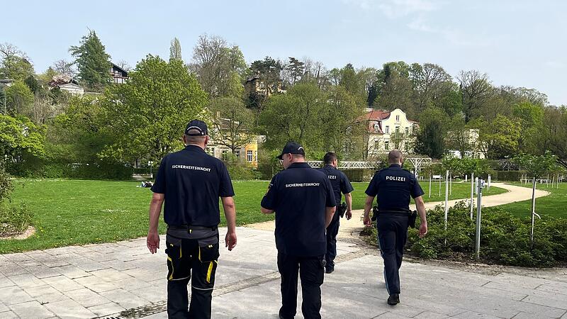 Polizei und Mitarbeiter der Sicherheitswacht im Einsatz