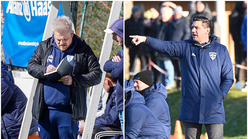 Achim Engel (rechts) betreut die Landesliga-Mannschaft des TSV M&ouml;nchr&ouml;den, Tim Wachsmuth (links) die "Zweite" in der Kreisliga. Wo spielen die beiden Mannschaften in der kommenden Saison?