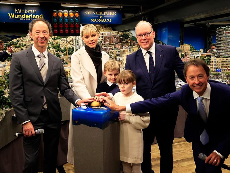 Fürst Albert II. von Monaco mit Familie in Hamburg