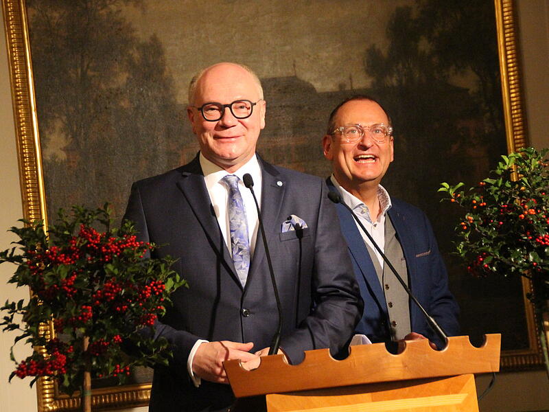 Die Komödianten Martin Rassau (links) und Volker Heißmann in Bad KissingenNeujahrsempfang Stadt Bad Kissingen 2024