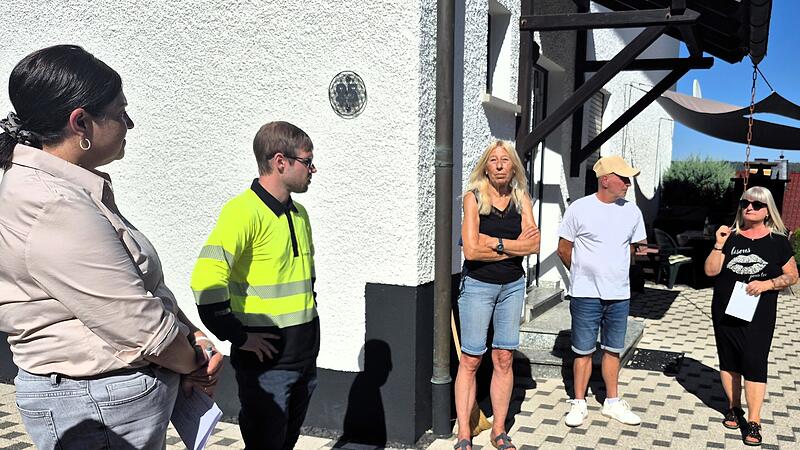 B&uuml;rgermeisterin Angela Hofmann traf sich mit Anwohnern des Schleifer Rings in Kronach.