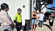 B&uuml;rgermeisterin Angela Hofmann traf sich mit Anwohnern des Schleifer Rings in Kronach.