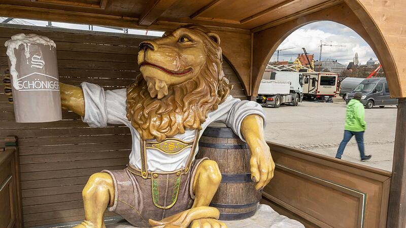 Aufbau 57. Münchner Frühlingsfest Aufbau 57. Münchner Frühlingsfest